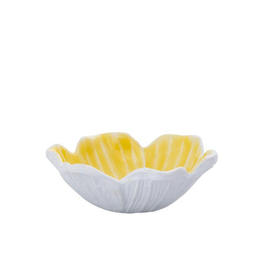 Bowl - Cast Aluminum, Floral Shape, Organic Contour, Yellow, M – Wonda | PTMD