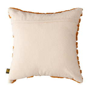 Kissen – Baumwolle, Gesticktes Muster, Quadratische Form, Orange, S – Genica | PTMD