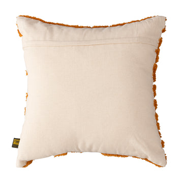 Kissen – Baumwolle, Gesticktes Muster, Quadratische Form, Orange, S – Genica | PTMD