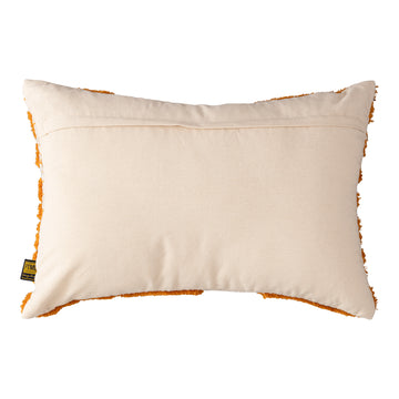 Kissen – Baumwolle, Gesticktes Muster, Rechteckige Form, Orange, L – Genica | PTMD