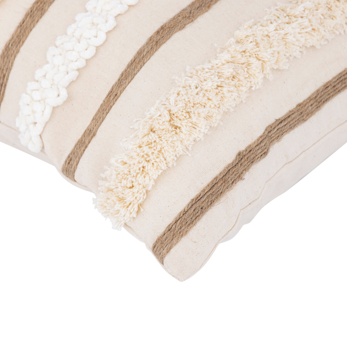 Pillow – Soft Cotton Fabric, Embroidered Detail, Rectangular Shape, L – Rashel | PTMD