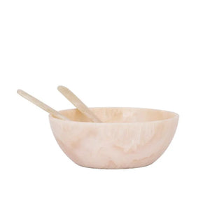 Salad Bowl - Polyresin, Handmade, Green, Round, incl. Cutlery – Cayley | PTMD