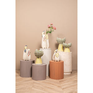 Vase – Gelbe Farbe, Ananasform, Strukturierte Oberfläche, Keramik, S – Marloe | PTMD