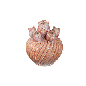 Vase - Swirl Design, Ceramic Material, Peach Color, S - Mailia | PTMD