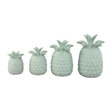 Vase – Turquoise, Pineapple Shape, Textured Surface, Ceramic, S – Ellodie | PTMD