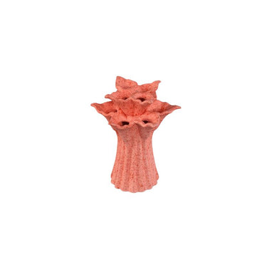Vase – Rosa Farbe, Blumenform, Dekoratives Design, Keramik, S – Ellodie | PTMD