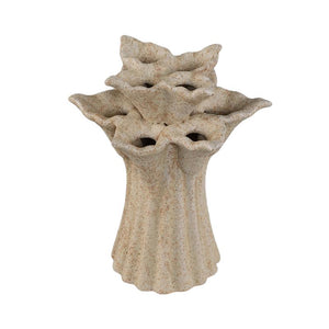 Vase – Cremefarbe, Blumenform, Dekoratives Design, Keramik, S – Ellodie | PTMD