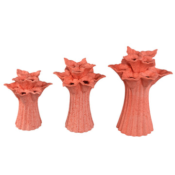 Vase – Pink Color, Flower Shape, Decorative Design, Ceramic, S – Ellodie | PTMD