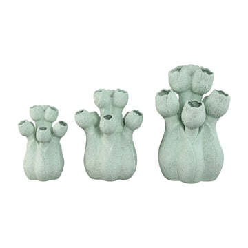 Vase – Turquoise, Tulip Shape, Round Design, Ceramic, S – Ellodie | PTMD