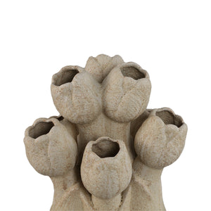 Vase - Cream, Tulip Shape, Round Design, Ceramic, S - Ellodie | PTMD