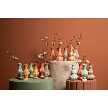 Vase – Bäuchige Form, Mintgrüne Farbe, Keramikmaterial – Nayda | PTMD