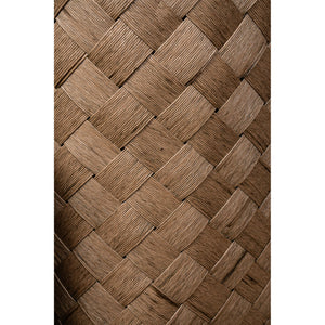 Basket – Green Paper, Woven Look, Barrel Shape, With Handle – Clarke | PTMD
