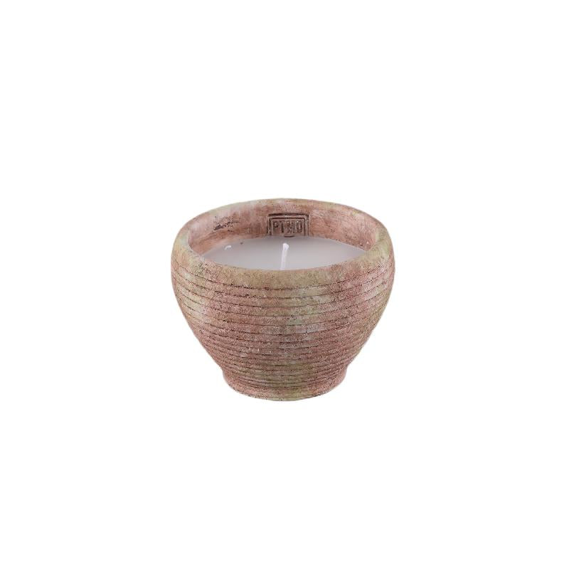 Kerze – Gestreiftes Design, Outdoor Verwendung, Braun, S – Pedro | PTMD