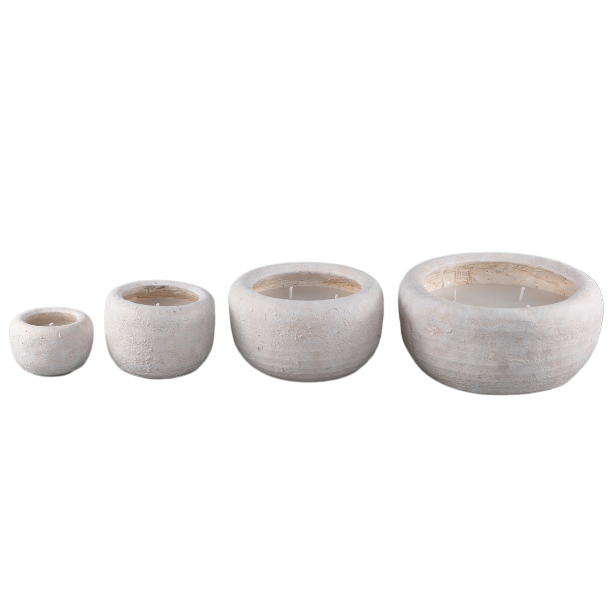 Kerze – Rundes Design, Outdoor Verwendung, Weiß, M – Sarai | PTMD