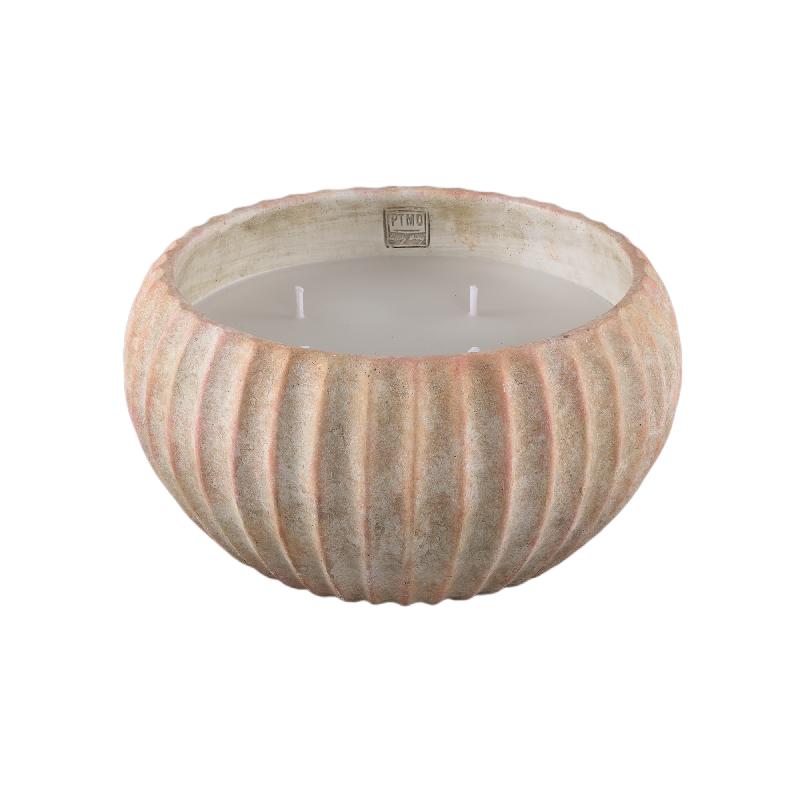 Kerze – Geripptes Design, Outdoor Verwendung, Braun, XL – Elora | PTMD