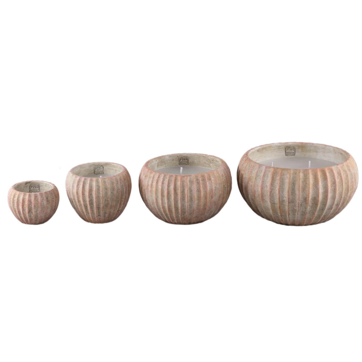 Kerze – Geripptes Design, Outdoor Verwendung, Braun, M – Elora | PTMD