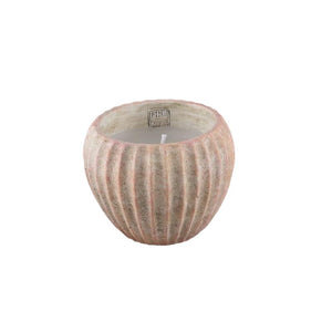 Kerze – Geripptes Design, Outdoor Verwendung, Braun, M – Elora | PTMD