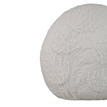 LED-Leuchte – Blumendesign, Ovale Form, Kunststoffmaterial, Weiß – Hennah | PTMD