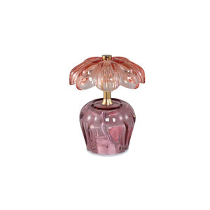 LED-Leuchte – Blütenform Design, Gras Material, Rosa Farbe – Kaydie | PTMD