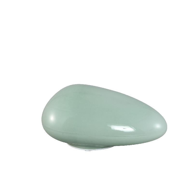 LED-Leuchte – Steinform Design, Aufladbare Funktion, Mintgrüne Farbe, L – Shalon | PTMD