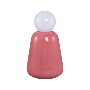 LED-Leuchte – Glas Design, Aufladbare Funktion, Dunkelrosa Farbe, Niedrig – Garine | PTMD