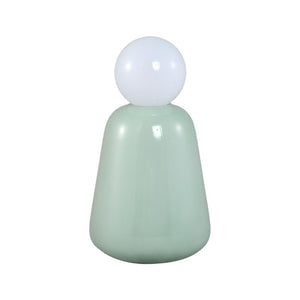 LED-Leuchte – Glas Design, Aufladbare Funktion, Mintgrüne Farbe, Niedrig – Garine | PTMD