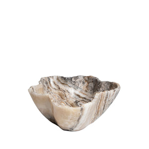 Dekoschale – Onyx Lapis Stein, Gewellte Form, Glänzend Polierte Oberfläche, M – Brooker | PTMD
