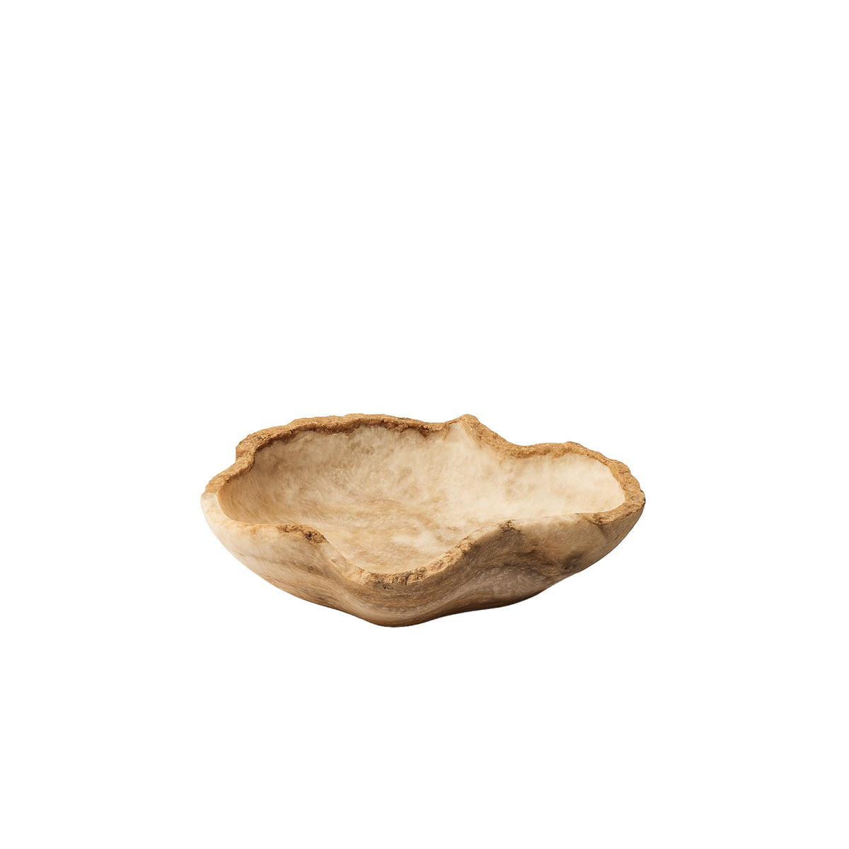 Dekoschale – Onyx Lapis Stein, Gewellte Form, Glänzend Polierte Oberfläche, M – Brooker | PTMD