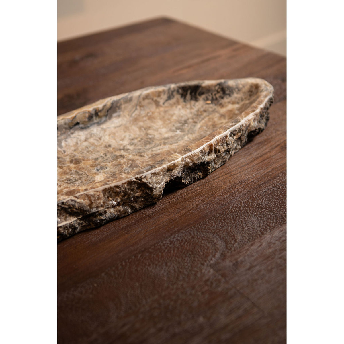 Dekoschale – Onyx Lapis Stein, Ovale Form, Glänzend Polierte Oberfläche, XL – Megon | PTMD