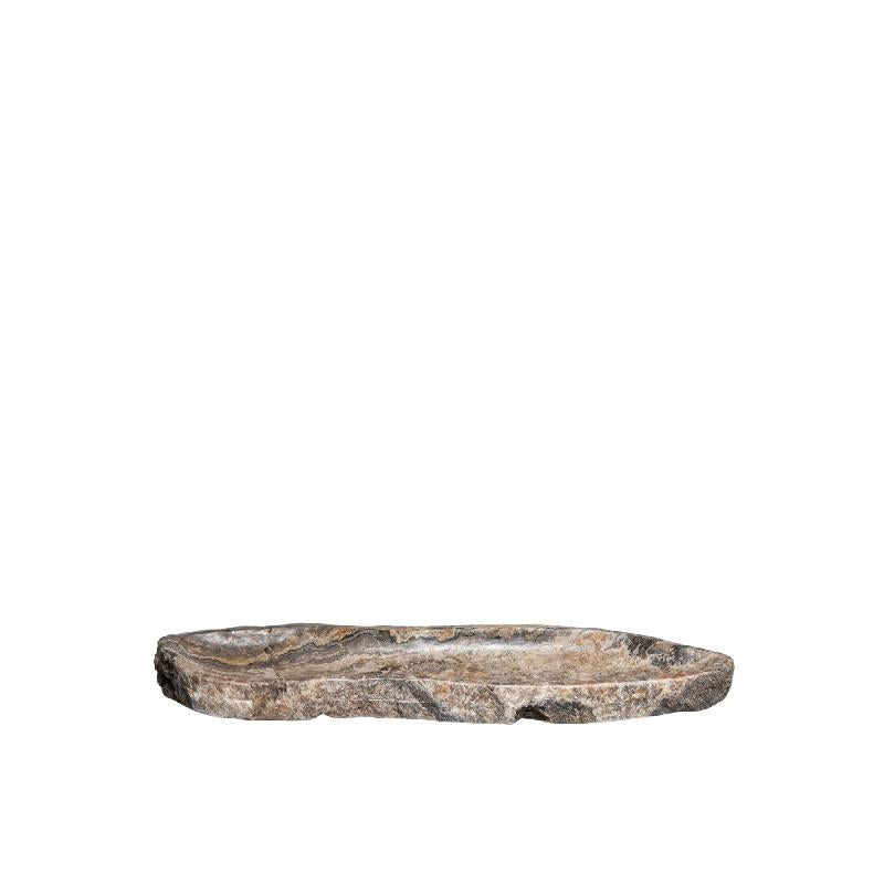 Dekoschale – Onyx Lapis Stein, Ovale Form, Glänzend Polierte Oberfläche, XL – Megon | PTMD
