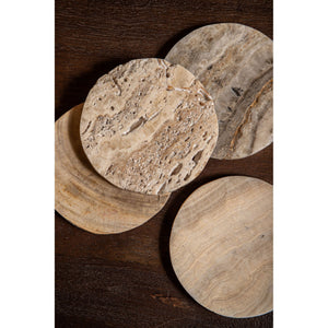 Untersetzer – Versteinertes Holz Mix, Naturstein Material, Naturbelassene Oberfläche – Jaidan | PTMD