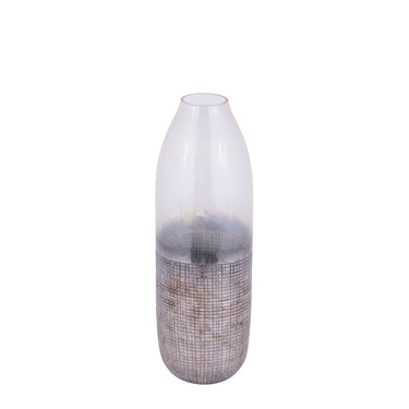 Vase – Cremefarbenes Glas, Runde Form, Raue Oberfläche, L – Imaria | PTMD