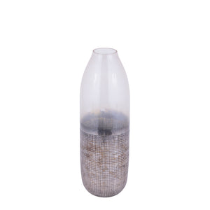 Vase – Cream-colored Glass, Round Shape, Rough Surface, L – Imaria | PTMD