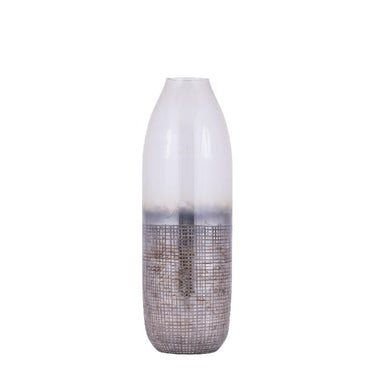 Vase – Cremefarbenes Glas, Runde Form, Raue Oberfläche, S – Imaria | PTMD