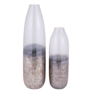 Vase - Cream-colored Glass, Round Shape, Rough Surface, S - Imaria | PTMD