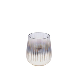 Hurricane Lamp – Round Glass Design, Etched Surface, Golden Color Scheme, S – Shelva | PTMD