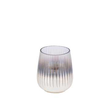 Hurricane Lamp – Round Glass Design, Etched Surface, Golden Color Scheme, S – Shelva | PTMD