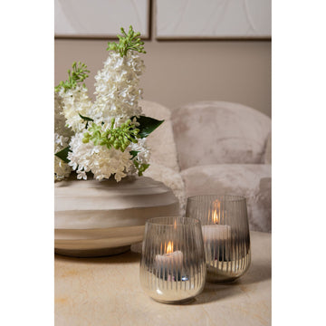 Hurricane Lamp – Round Glass Design, Etched Surface, Golden Color Scheme, S – Shelva | PTMD