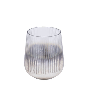 Windlicht – Rundes Glasdesign, Geätzte Oberfläche, Goldene Farbgebung, M – Shelva | PTMD