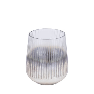 Hurricane Lamp – Round Glass Design, Etched Surface, Golden Color Scheme, M – Shelva | PTMD