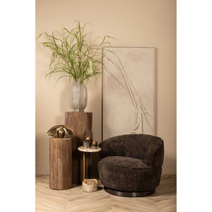 Wall Panel - Textile Wave Pattern, Framed Canvas, Handmade Finish, L - Dizze | PTMD