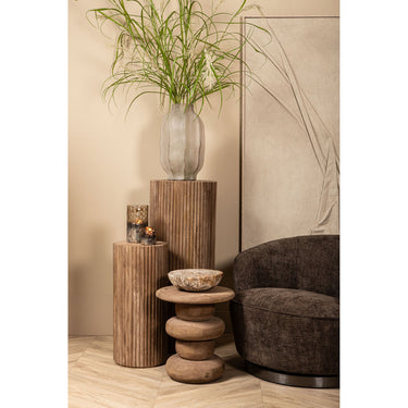 Dekotablett – Versteinertes Holz, Halbkugel Design, Naturbelassene Oberfläche, S – Bethe | PTMD