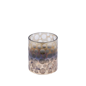 Windlicht – Ombre Glas, Punkt Muster, Braun Verlauf, S – Bridgid | PTMD