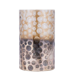 Windlicht – Ombre Glas, Punkt Muster, Braun Verlauf, L – Bridgid | PTMD