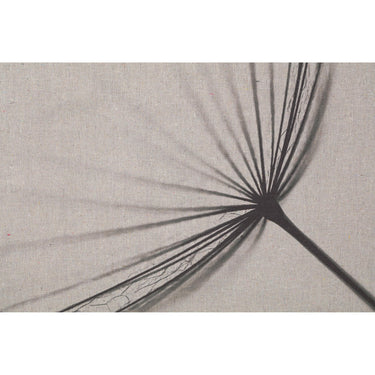 Linen Canvas Wall Decor with Jute Frame, Dandelion Motif and Grey Finish, L – Nimrod | PTMD