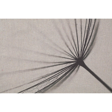 Linen Canvas Wall Decor with Jute Frame, Dandelion Motif and Grey Finish, L – Nimrod | PTMD