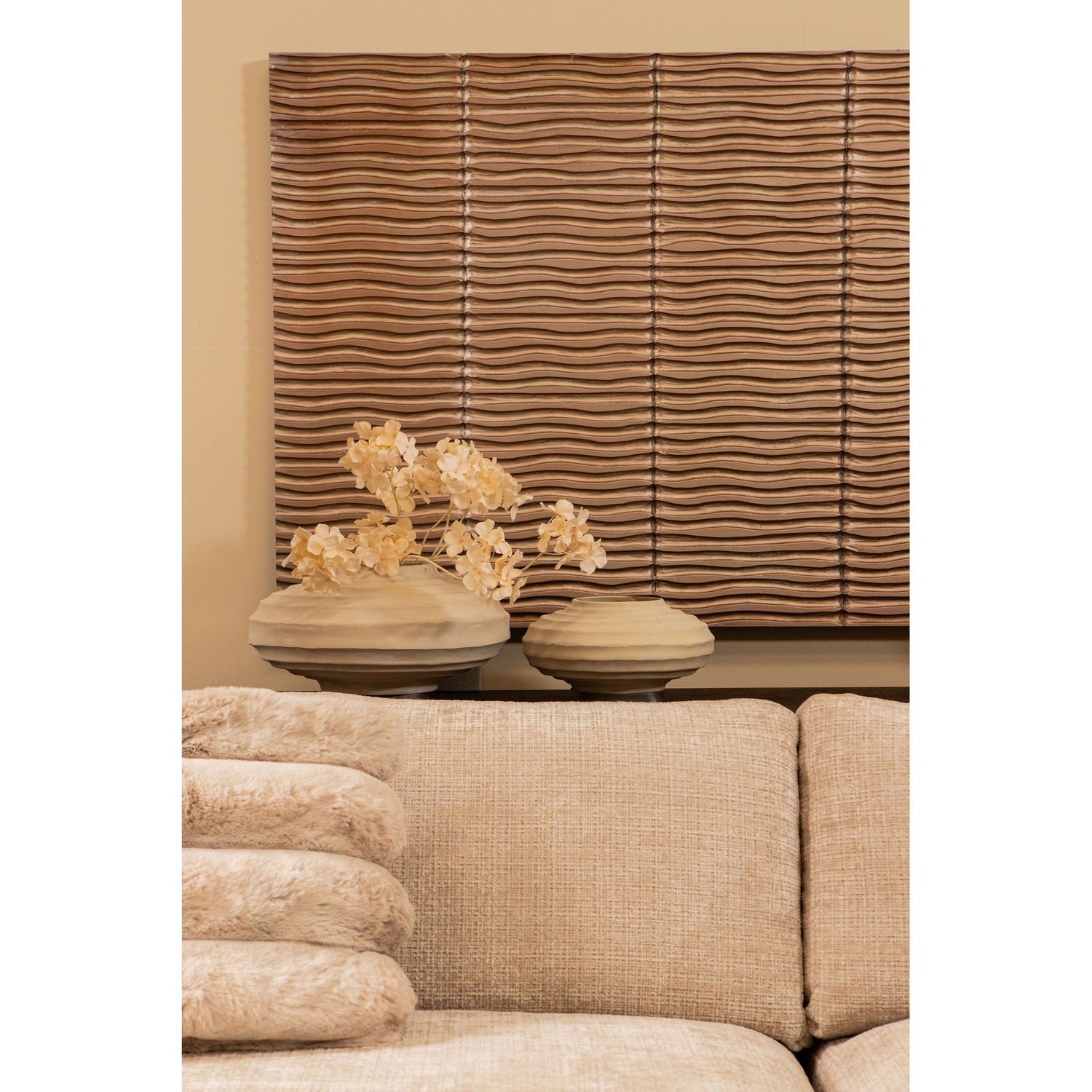 Hydrangea flower - Cream hydrangea spray flower, polyester fabric | PTMD