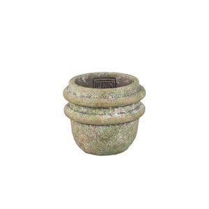 Flowerpot - Green Cement, Two Edges, Handmade Texture, XS – Almeda | PTMD