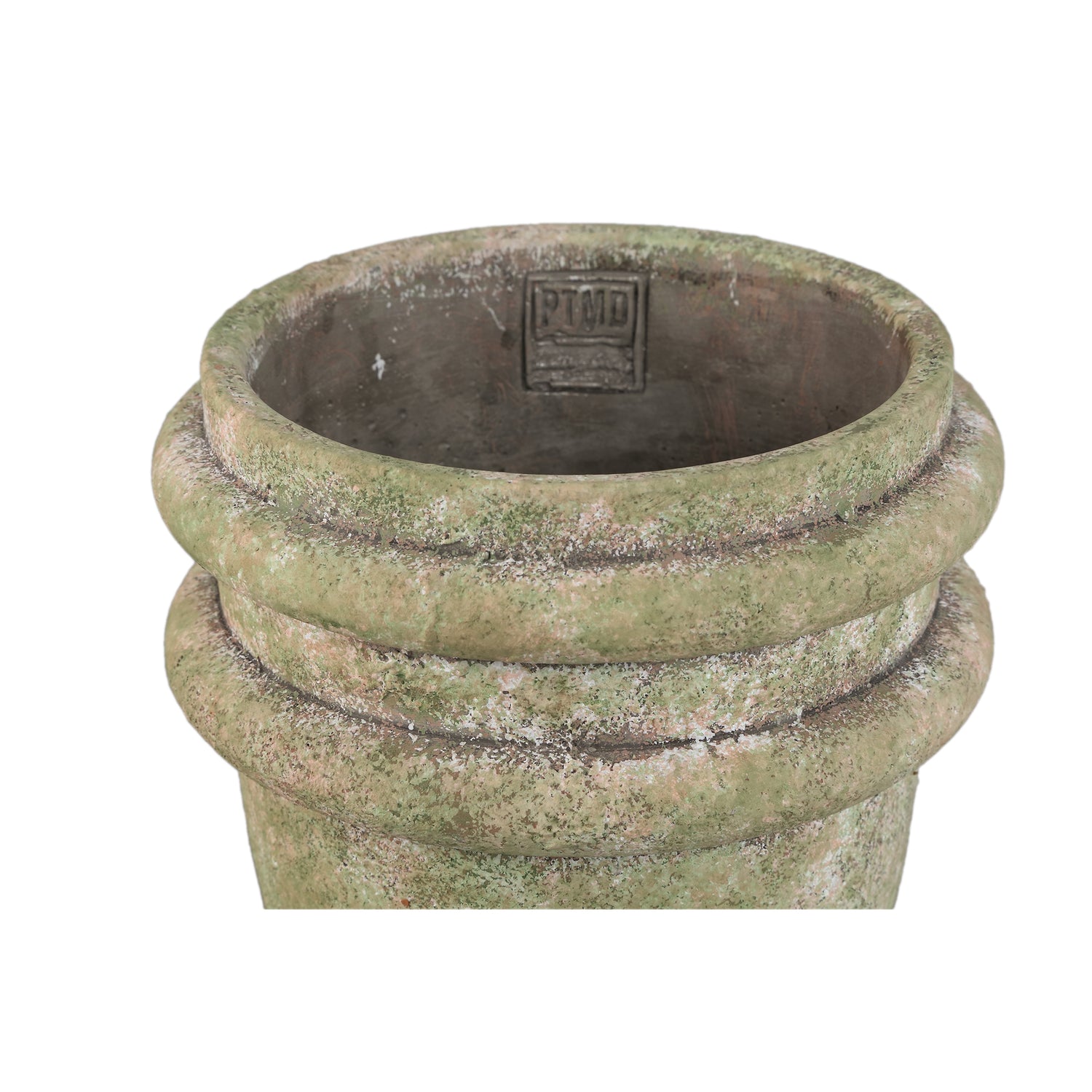 Flowerpot - Green Cement, Two Edges, Handmade Texture, XS – Almeda | PTMD