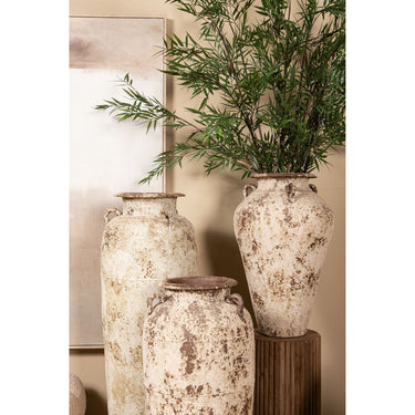Topf – Keramik Oberfläche, Antikes Design, Creme, S – Robena | PTMD